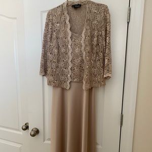 Alex Evening Size 10 Formal jacket Dress Champagne